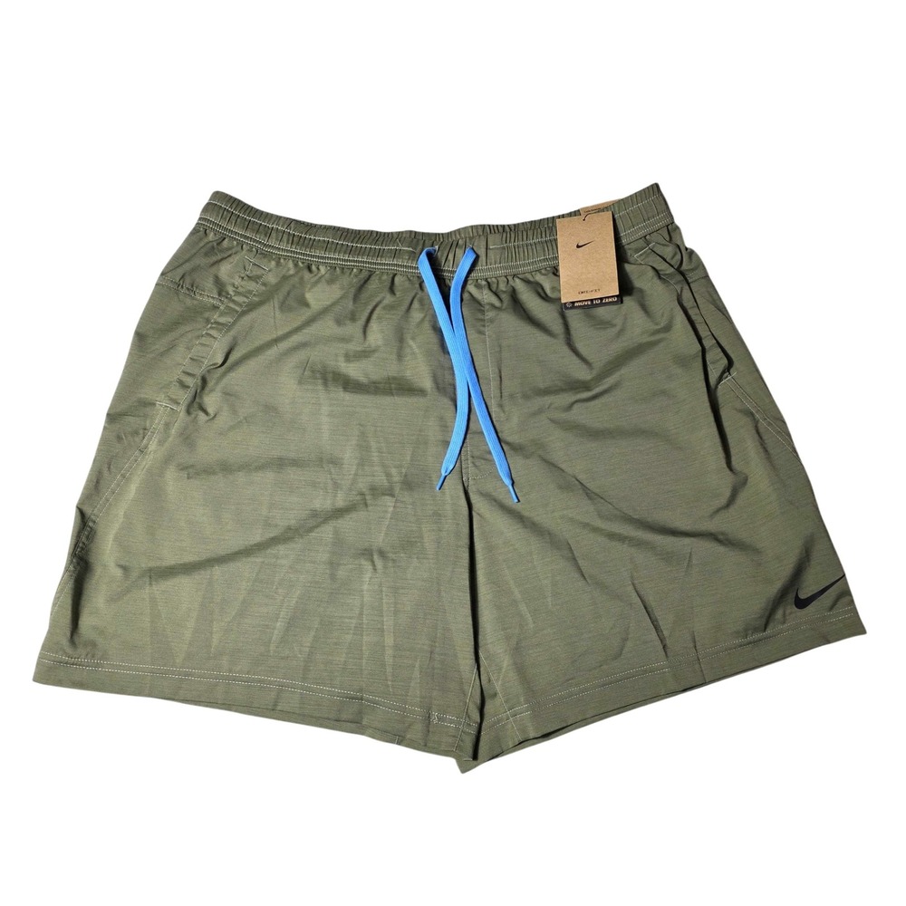 Nike Form Dri-FIT 7in Unlined Woven Training Shorts Mens XL Olive NWT HJ3157-222